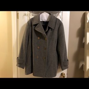 Lands End Gray Pea Coat size 20W